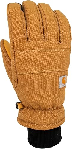 Carhartt Men's GL0781M Insulated Duck/Synthetic Leather Knit Cuff Glove