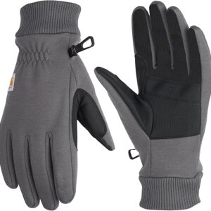 Carhartt Men's Wind Fighter Thermal-Lined Fleece Touch-Sensitive Knit Cuff Glove