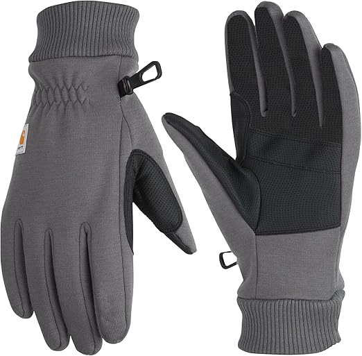 Carhartt Men's Wind Fighter Thermal-Lined Fleece Touch-Sensitive Knit Cuff Glove